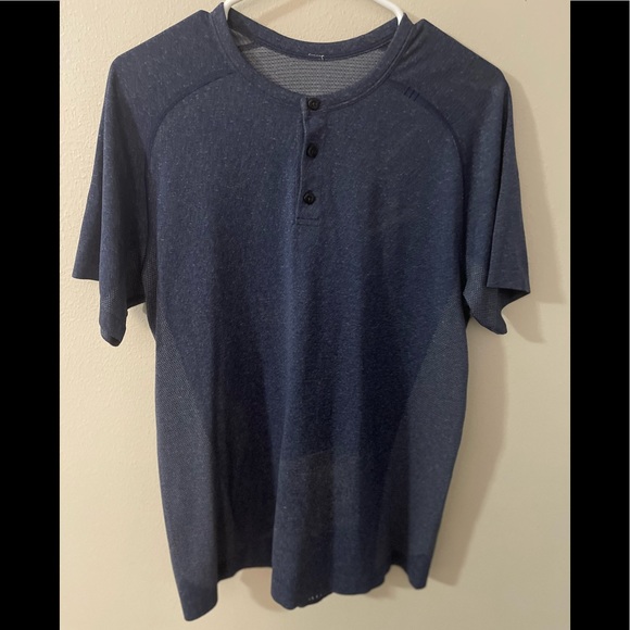 lululemon athletica Other - LULULEMON BLUE 3 BUTTON HENLEY SHIRT NO TAG -Size MEDIUM